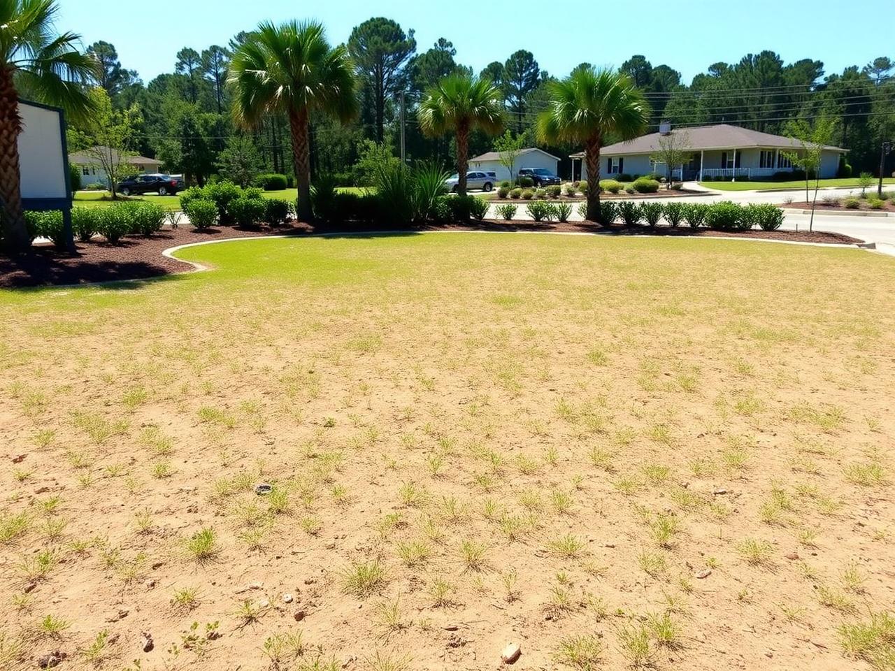 Lawn before South View Landscaping service